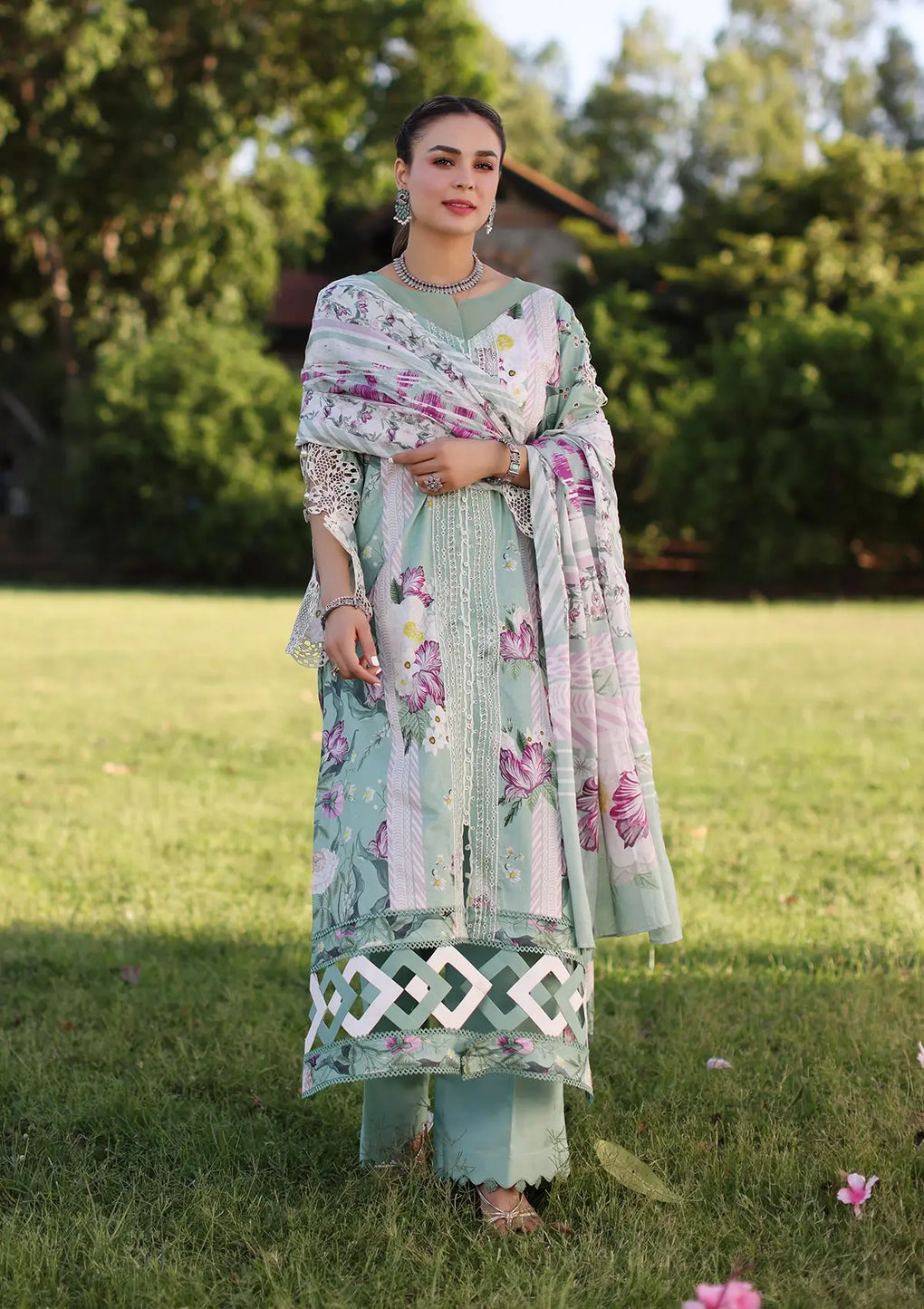 Elaf Premium | Prints Chikankari 24 | 05B CELESTIAL by Elaf Premium - Designer Dress - Type: Ladies Clothes - Available at Libayah - 100% Original