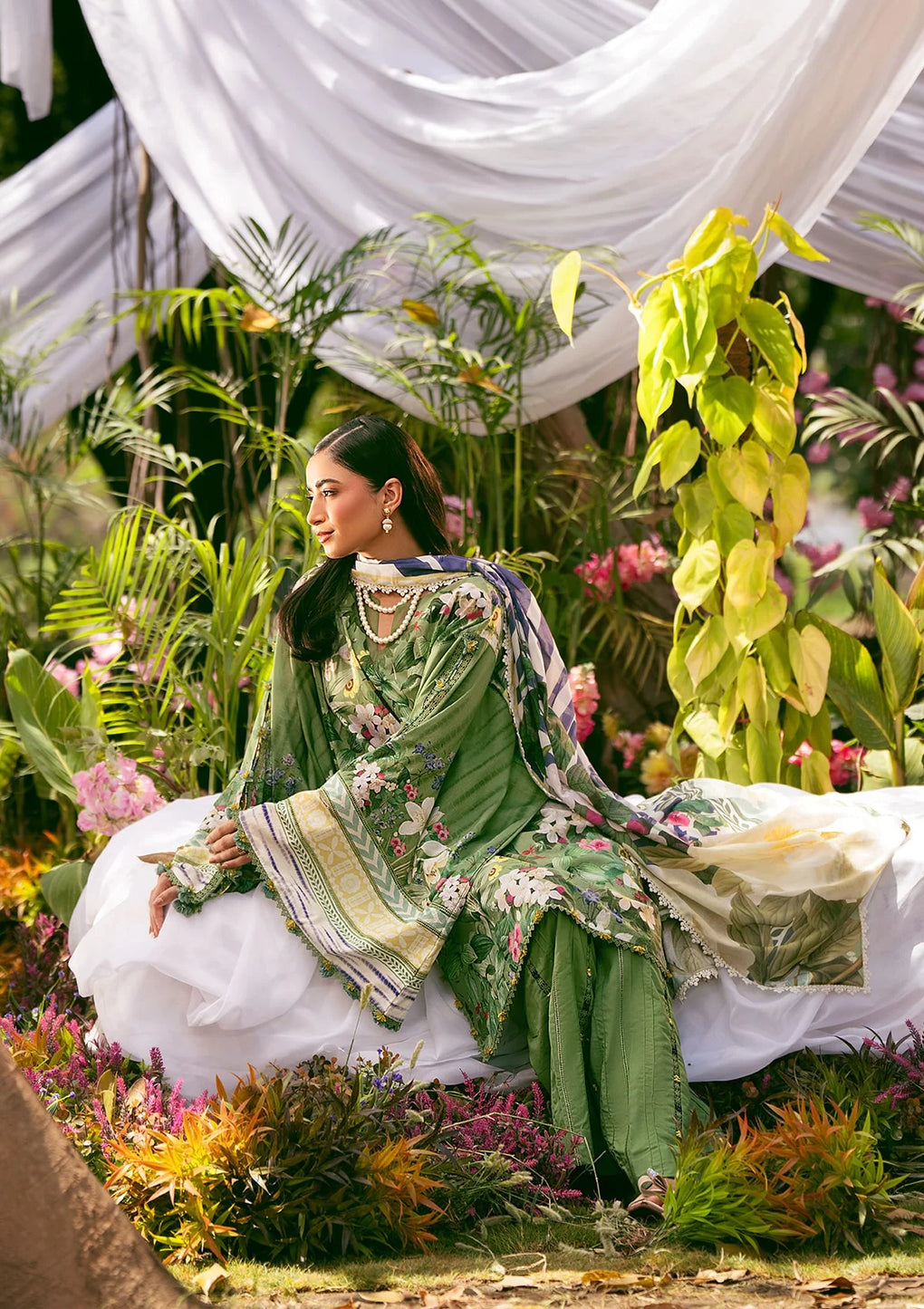 Elaf Premium | Prints 25 | EPS-1B GREEN EDEN by Elaf Premium - Designer Dress - Type: Ladies Clothes - Available at Libayah - 100% Original