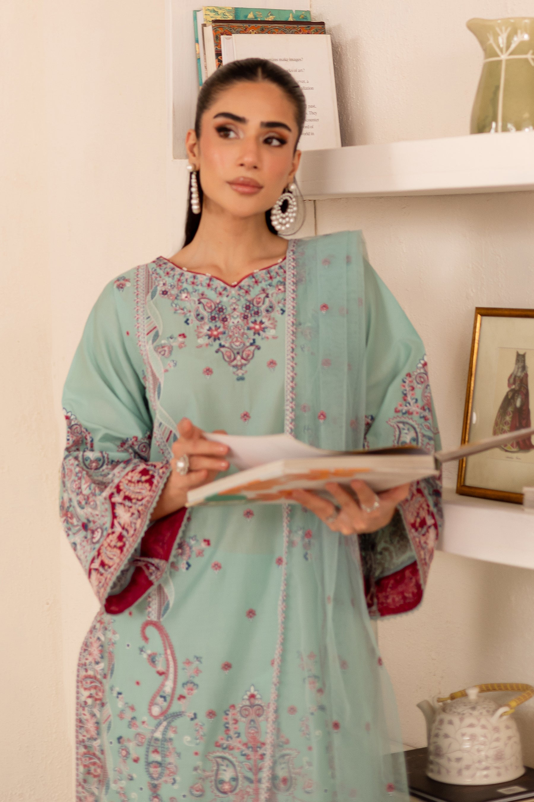 Batik | Nyra Embroidered Summer Solids | Zen by Batik - Designer Dress - Type: Ladies Clothes - Available at Libayah - 100% Original