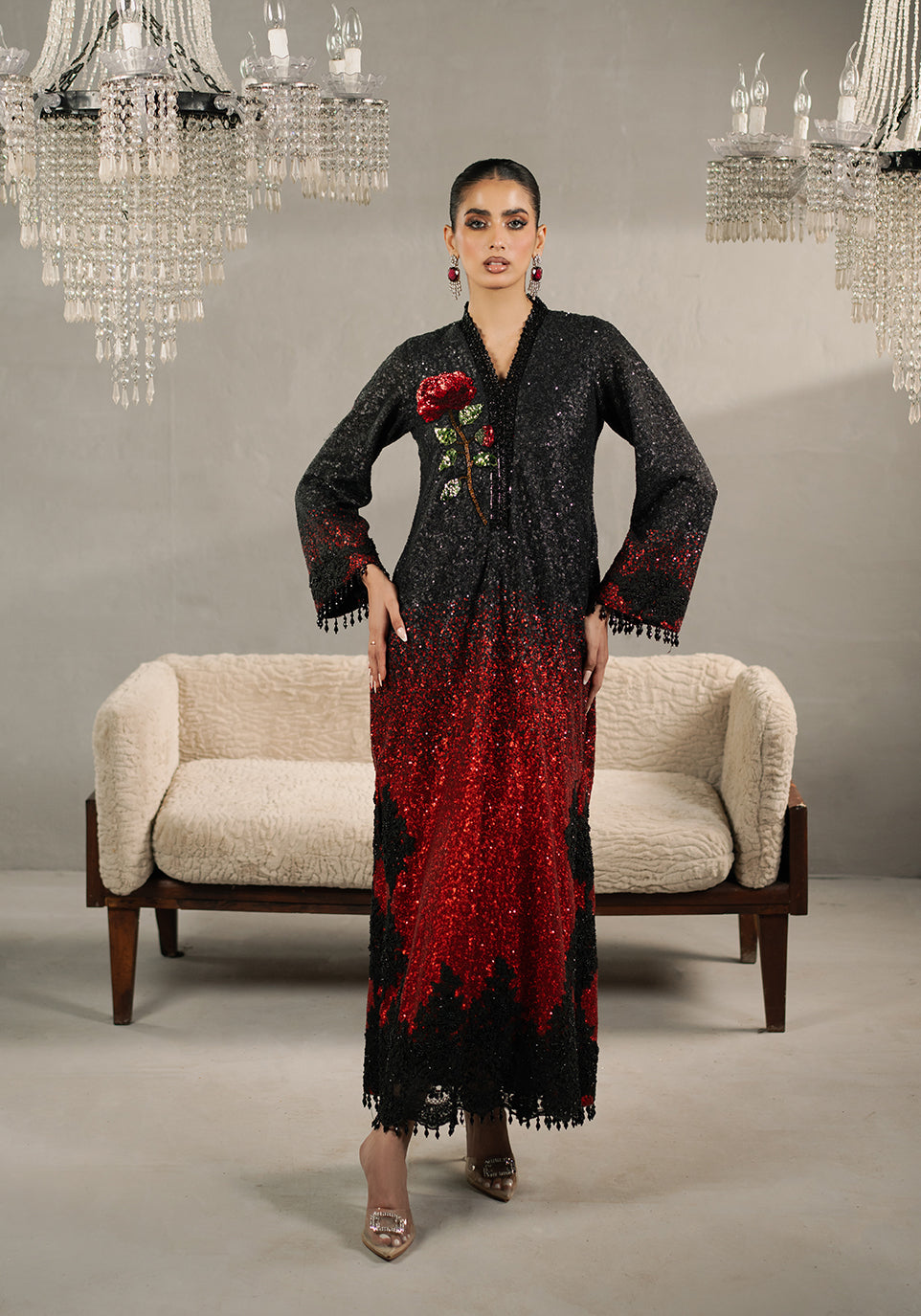 Zarqash | Silk Edit | ZQS 019 AMBER by Zarqash - Designer Dress - Type: Ladies Clothes - Available at Libayah - 100% Original