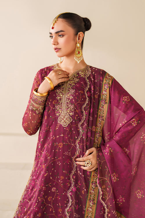 Baroque | Formals Collection | EMBROIDERED CHIFFON UF-4277 by Baroque - Designer Dress  - Type : Ladies Clothes - Available at Libayah - 100% Original 