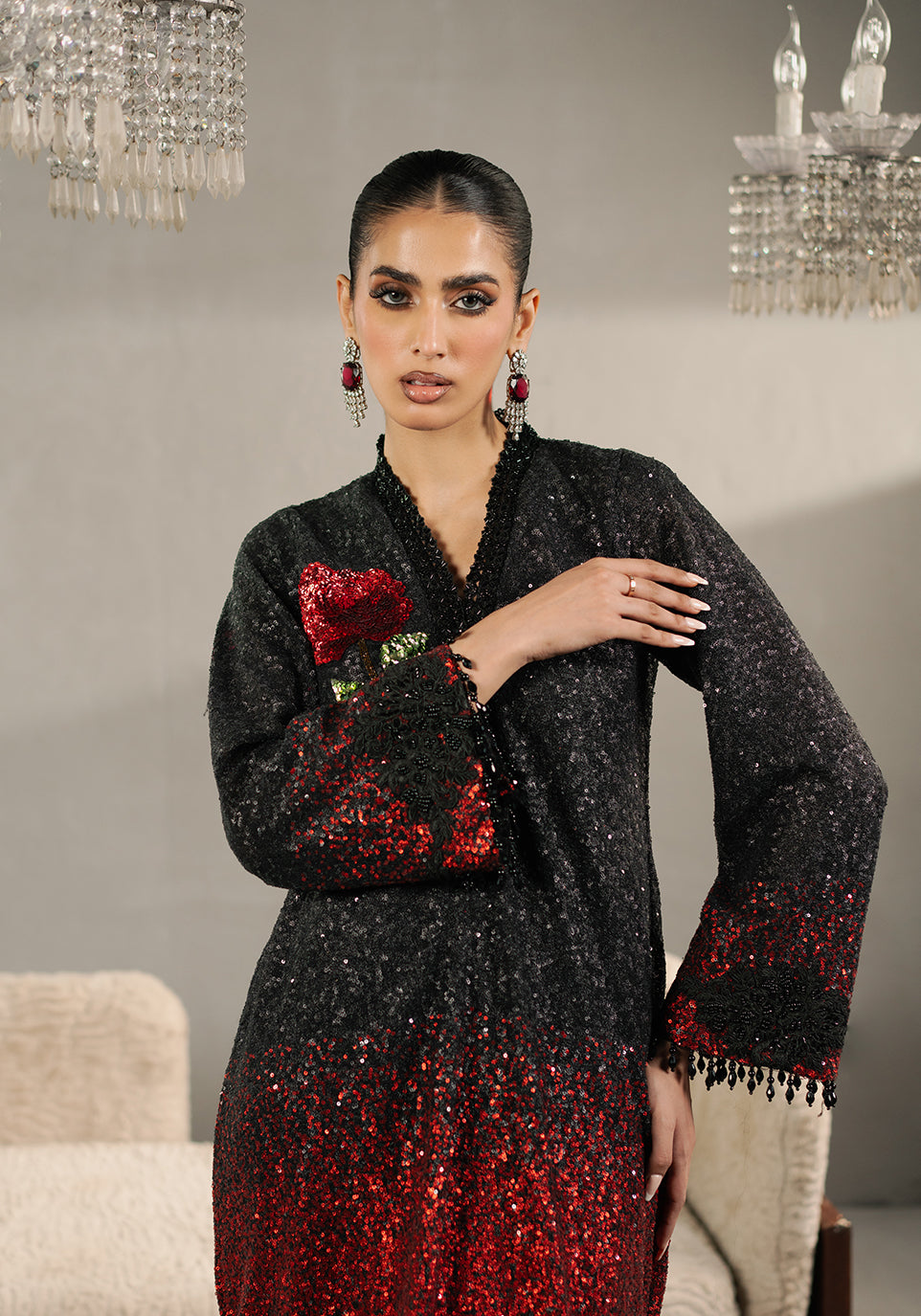 Zarqash | Silk Edit | ZQS 019 AMBER by Zarqash - Designer Dress - Type: Ladies Clothes - Available at Libayah - 100% Original