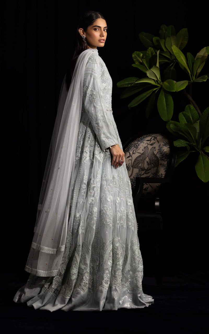 Threads and Motifs | Formal Dresses 25 | Net Embroidered Maxi by Threads and Motifs - Designer Dress  - Type : Ladies Clothes - Available at Libayah - 100% Original 