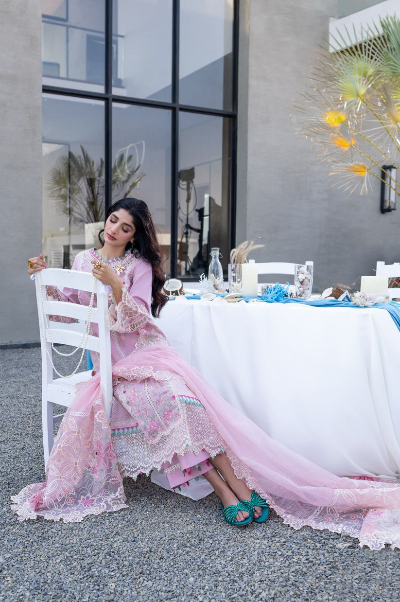Aabyaan | Saagar Luxury Lawn 25 | RAQS (AS-02) by Aabyaan - Designer Dress - Type: Ladies Clothes - Available at Libayah - 100% Original