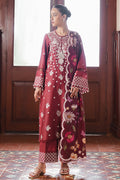 Cross Stitch | Satin De Luxe | DEEP BERRY by Cross Stitch - Designer Dress - Type: Luxury - Available at Libayah - 100% Original