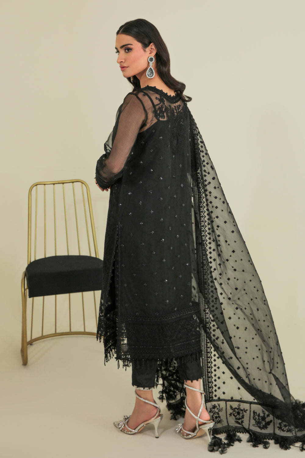 Baroque | Formals Collection | EMBROIDERED ORGANZA UF-235 by Baroque - Designer Dress  - Type : Ladies Clothes - Available at Libayah - 100% Original 