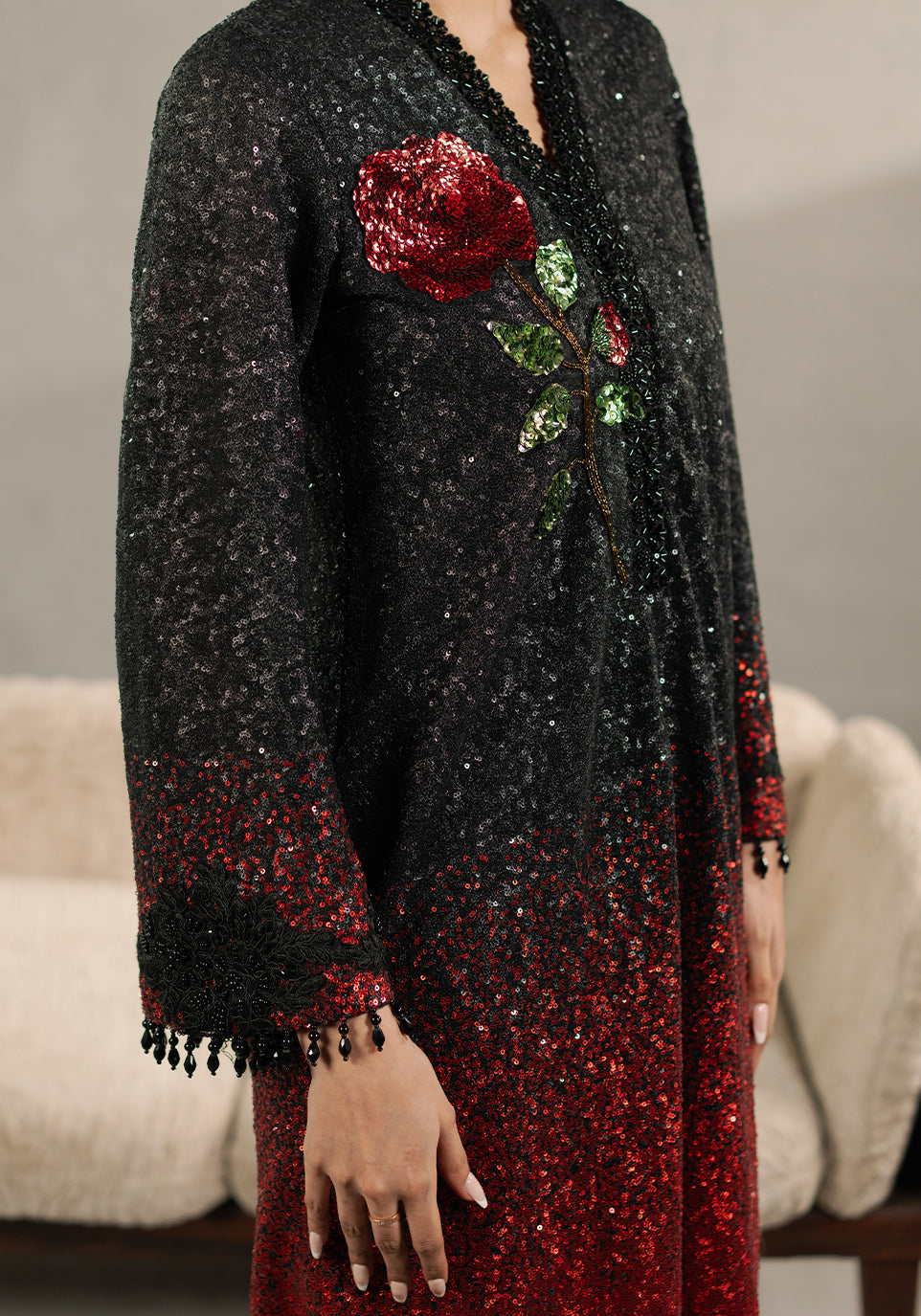 Zarqash | Silk Edit | ZQS 019 AMBER by Zarqash - Designer Dress - Type: Ladies Clothes - Available at Libayah - 100% Original