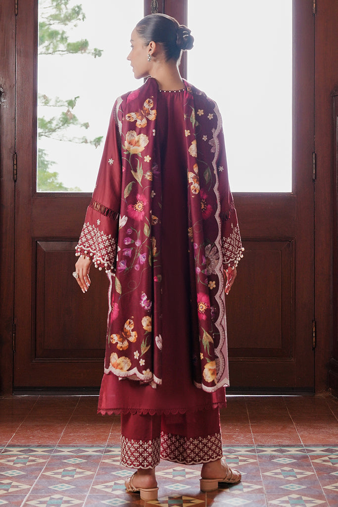 Cross Stitch | Satin De Luxe | DEEP BERRY by Cross Stitch - Designer Dress - Type: Luxury - Available at Libayah - 100% Original