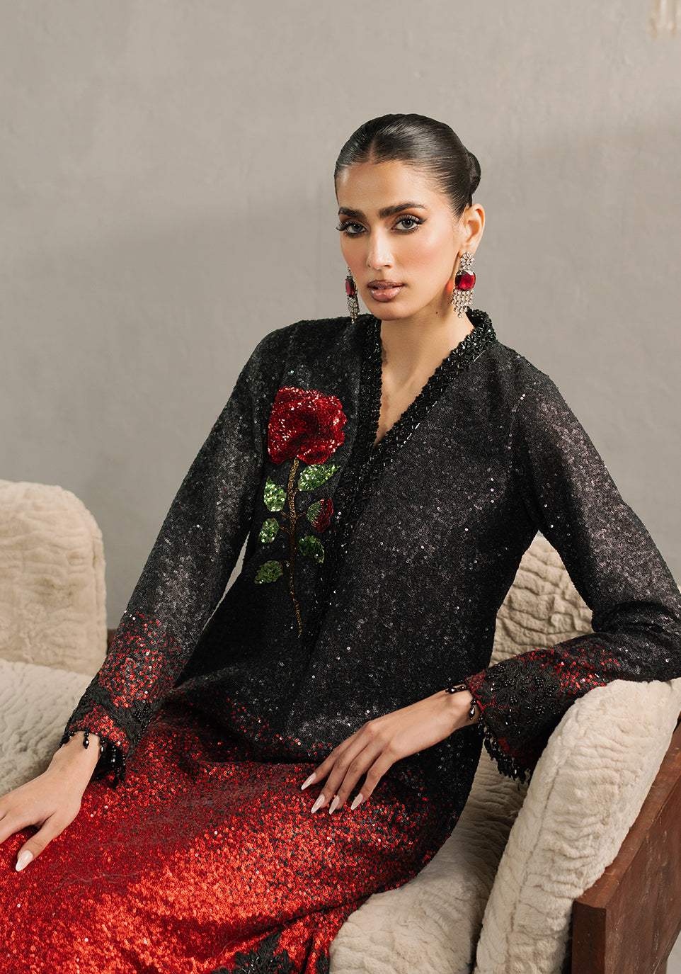 Zarqash | Silk Edit | ZQS 019 AMBER by Zarqash - Designer Dress - Type: Ladies Clothes - Available at Libayah - 100% Original