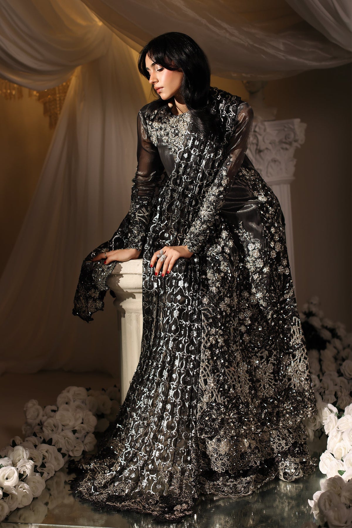 Musferah Saad | Casa Blance |Royal Eclipse by Musferah Saad - Designer Dress  - Type : Ladies Clothes - Available at Libayah - 100% Original 