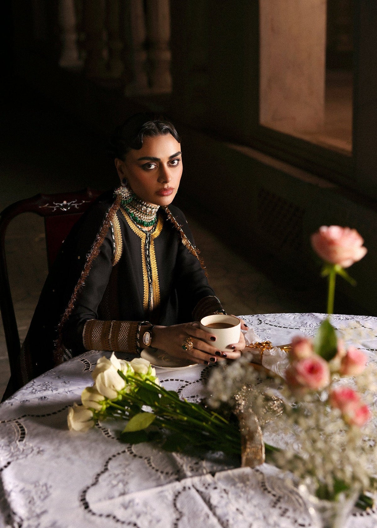 Hussain Rehar | Luxury Pret AW 25 | Noctira by Hussain Rehar - Designer Dress  - Type : Ladies Clothes - Available at Libayah - 100% Original 