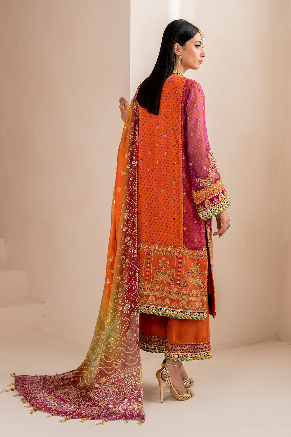 Baroque | Formals Collection | EMBROIDERED CHIFFON UF-706 by Baroque - Designer Dress  - Type : Ladies Clothes - Available at Libayah - 100% Original 