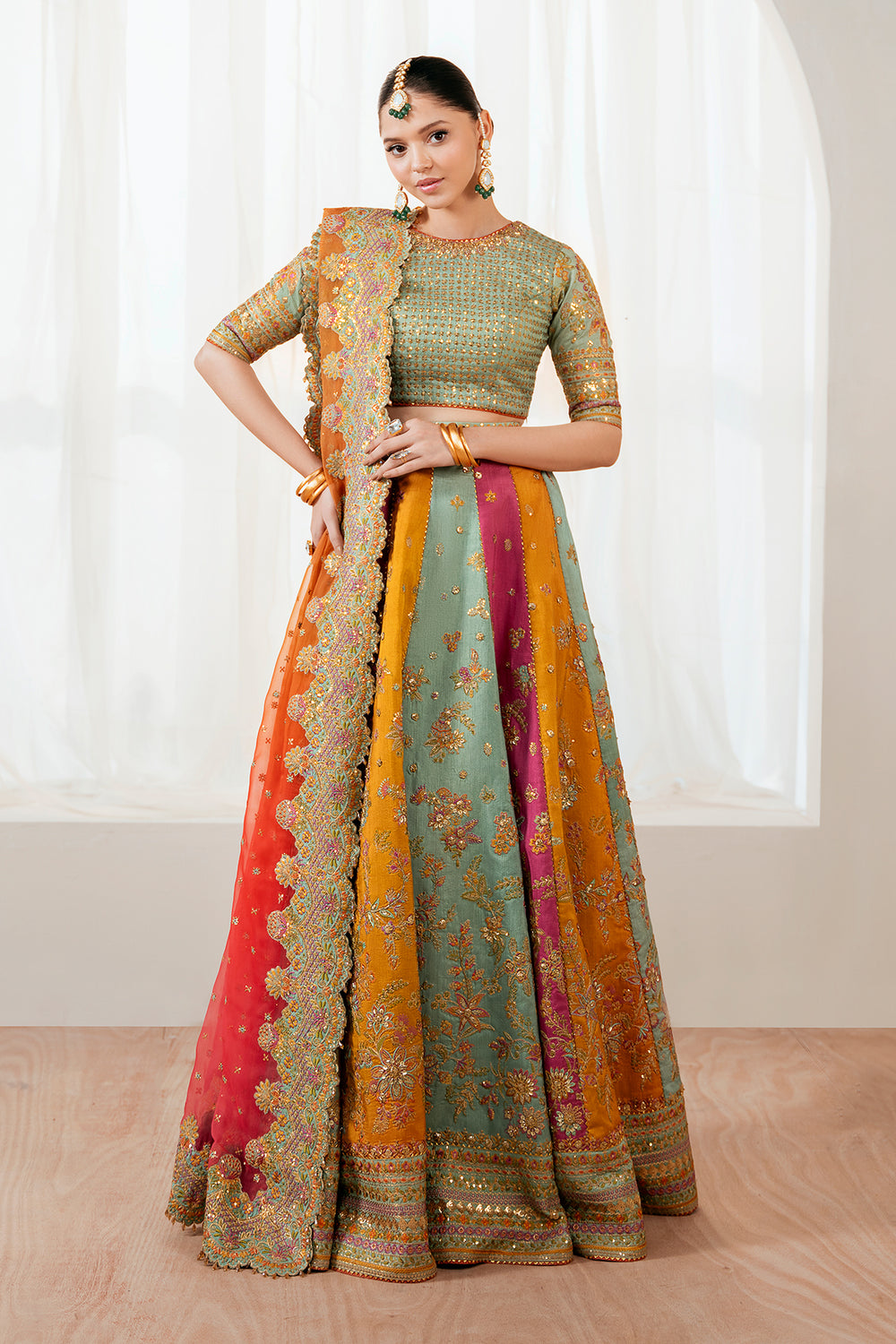 Baroque | Formals Collection | EMBROIDERED SILK UF-4036 by Baroque - Designer Dress  - Type : Ladies Clothes - Available at Libayah - 100% Original 