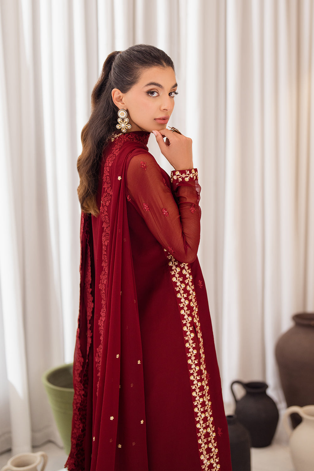 Azure | Luxe Formals | Wine Scarlet by Azure - Designer Dress - Type: Ladies Clothes - Available at Libayah - 100% Original