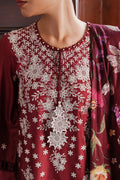 Cross Stitch | Satin De Luxe | DEEP BERRY by Cross Stitch - Designer Dress - Type: Luxury - Available at Libayah - 100% Original