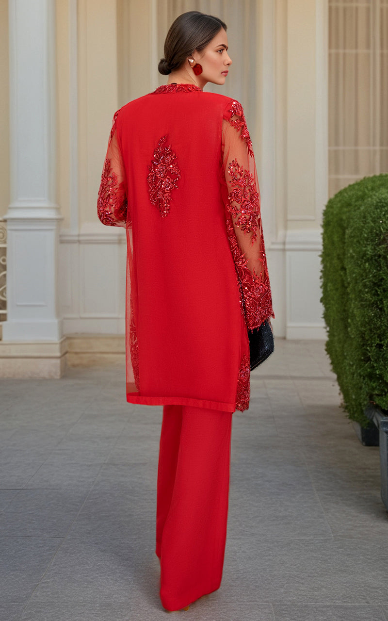 Threads and Motifs | Formal Dresses 25 | NET EMBROIDERED JACKET by Threads and Motifs - Designer Dress  - Type : Ladies Clothes - Available at Libayah - 100% Original 
