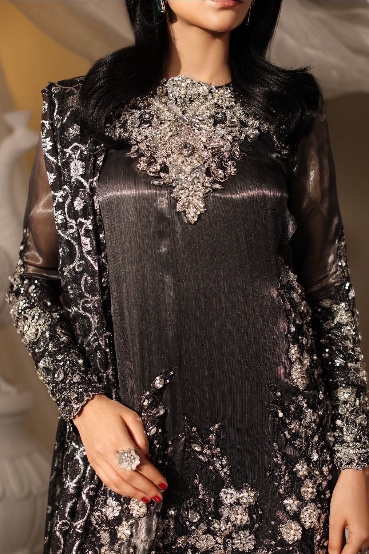 Musferah Saad | Casa Blance |Royal Eclipse by Musferah Saad - Designer Dress  - Type : Ladies Clothes - Available at Libayah - 100% Original 