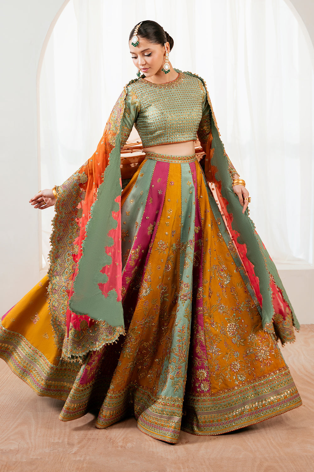 Baroque | Formals Collection | EMBROIDERED SILK UF-4036 by Baroque - Designer Dress  - Type : Ladies Clothes - Available at Libayah - 100% Original 