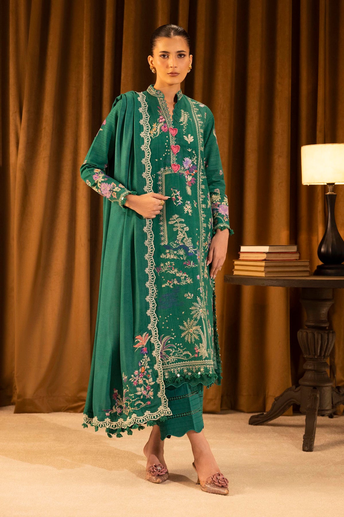 Sana Safinaz | Muzlin Winter 25 | M253-007A by Sana Abbas - Designer Dress - Type : Ladies Clothes - Available at Libayah - 100% Original 