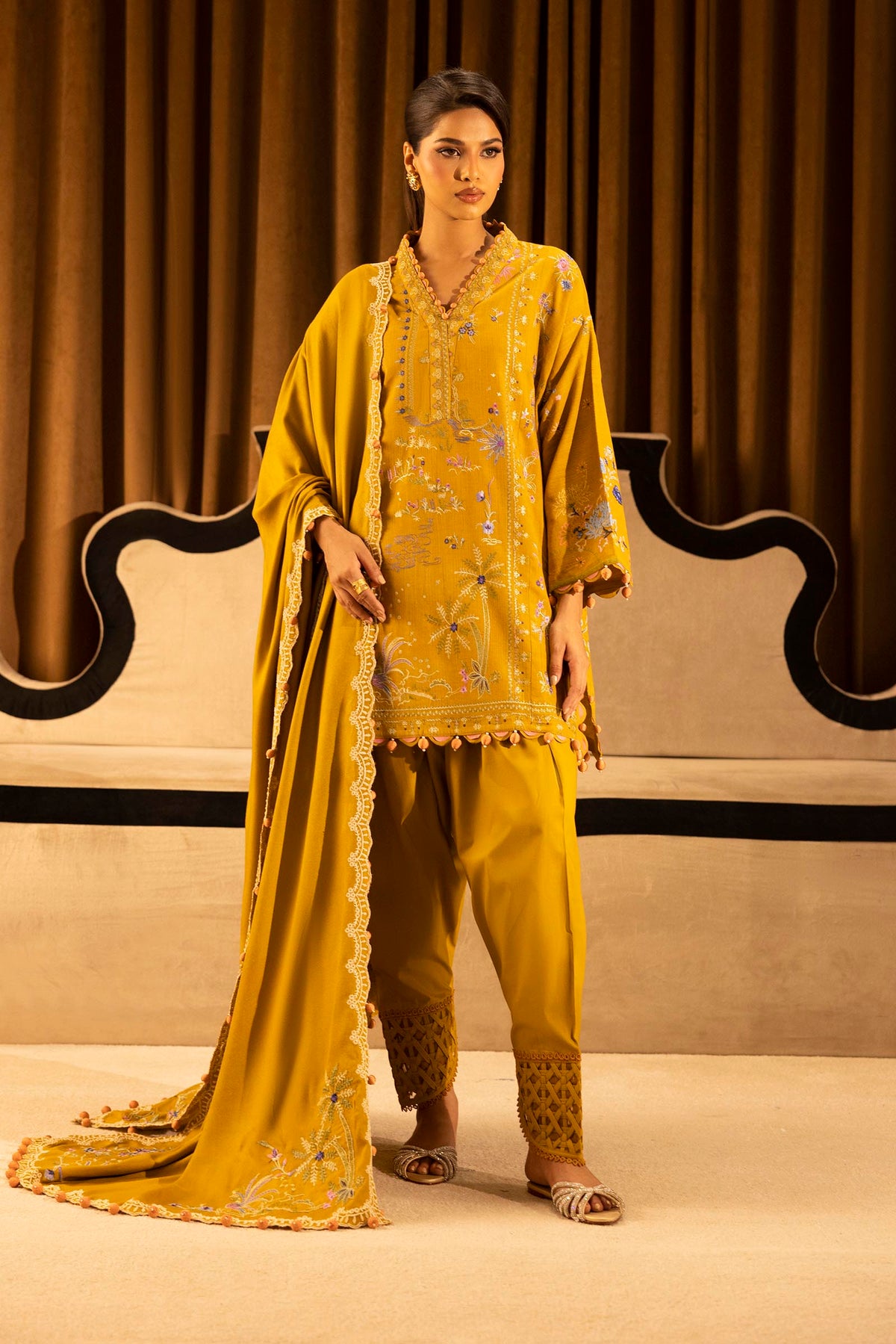 Sana Safinaz | Muzlin Winter 25 | M253-007B by Sana Abbas - Designer Dress - Type : Ladies Clothes - Available at Libayah - 100% Original 