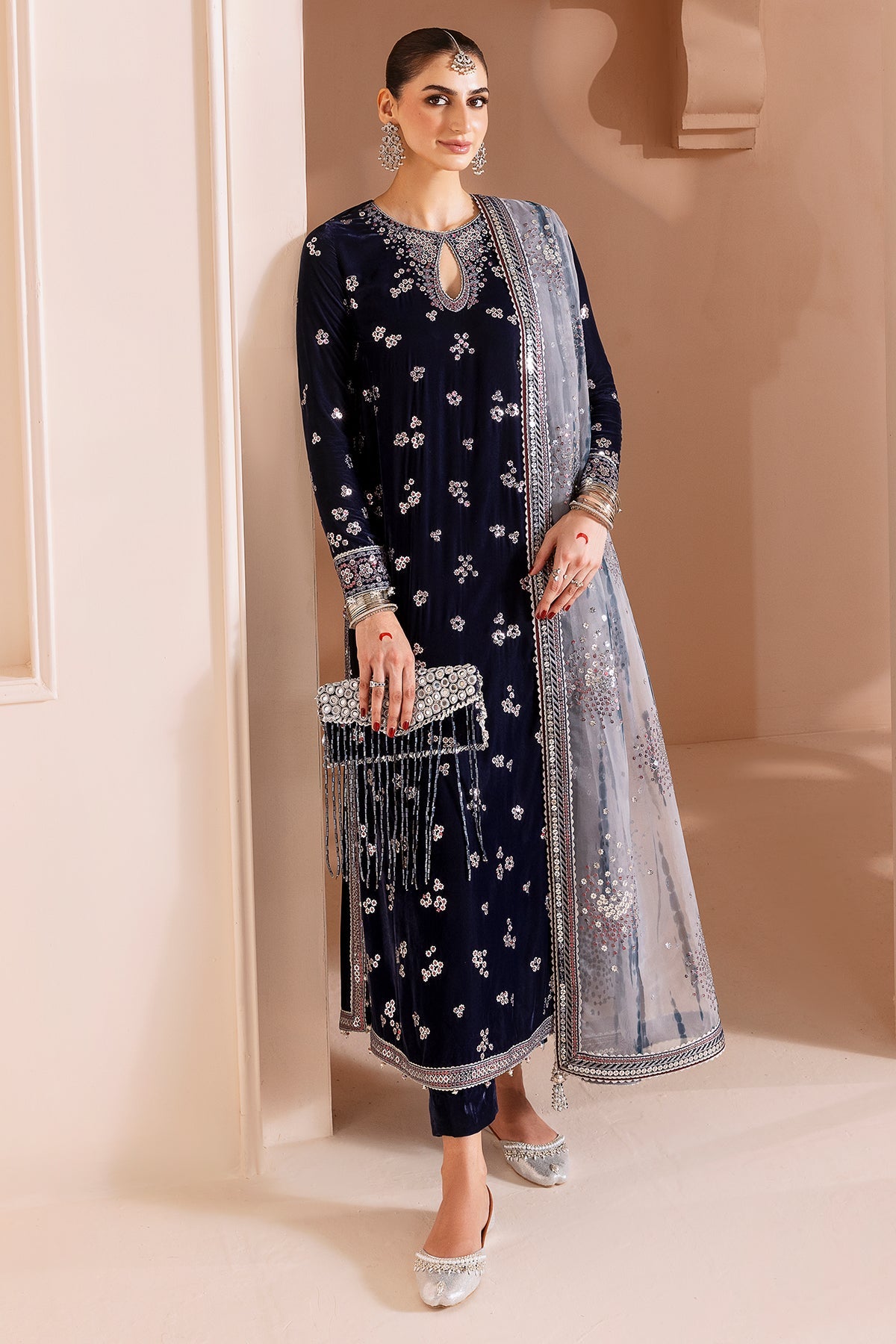 Jazmin | Chandani Velvet Formals 25 | CVF D-03 by Jazmin - Designer Dress  - Type : Ladies Clothes - Available at Libayah - 100% Original 