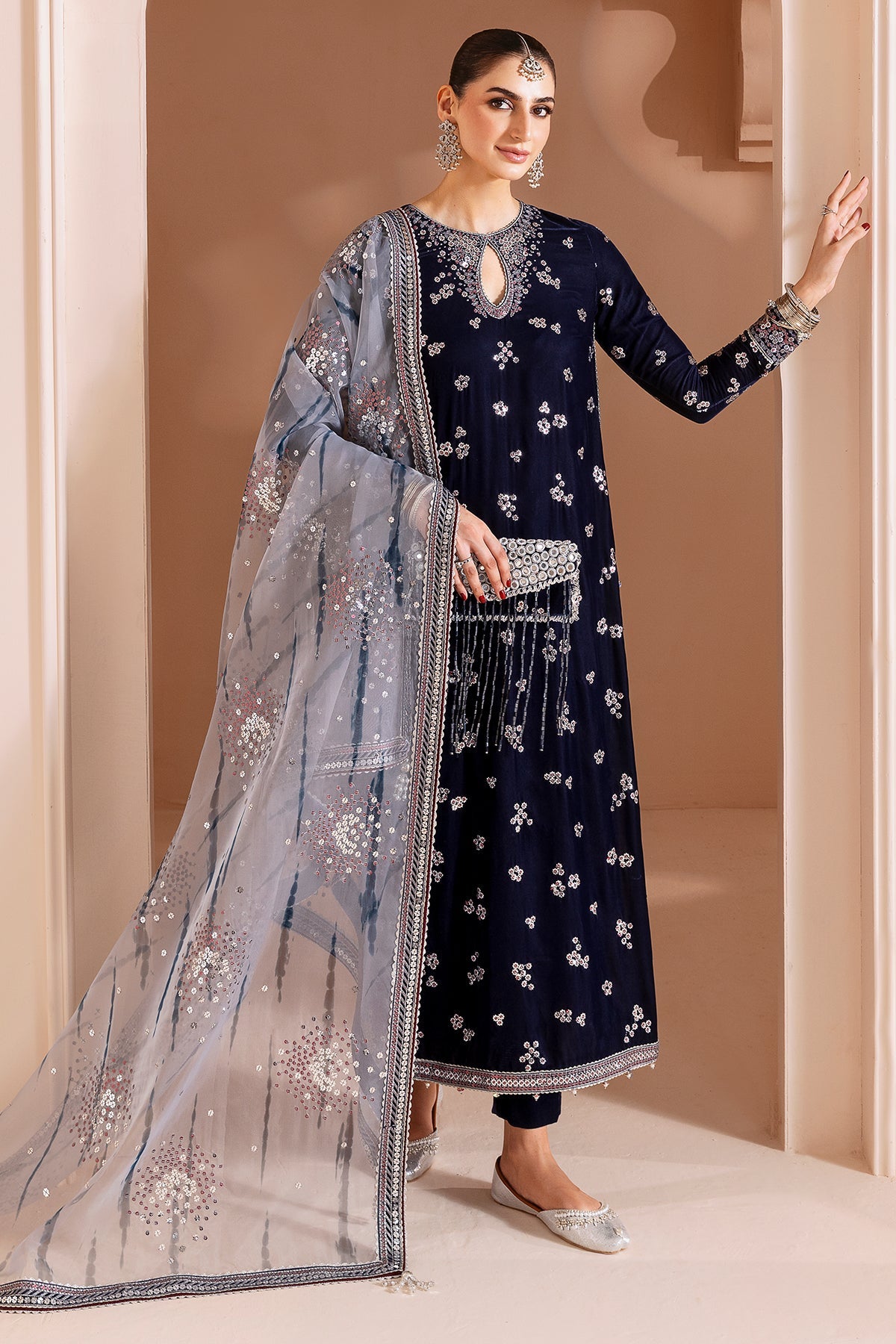 Jazmin | Chandani Velvet Formals 25 | CVF D-03 by Jazmin - Designer Dress  - Type : Ladies Clothes - Available at Libayah - 100% Original 