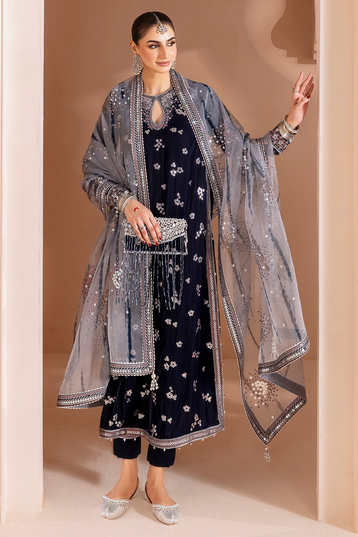 Jazmin | Chandani Velvet Formals 25 | CVF D-03 by Jazmin - Designer Dress  - Type : Ladies Clothes - Available at Libayah - 100% Original 