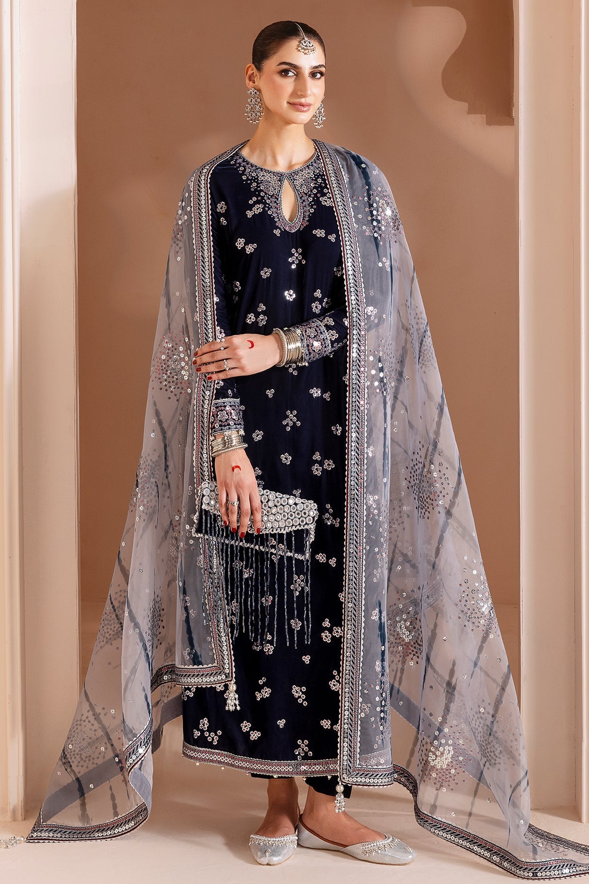 Jazmin | Chandani Velvet Formals 25 | CVF D-03 by Jazmin - Designer Dress  - Type : Ladies Clothes - Available at Libayah - 100% Original 