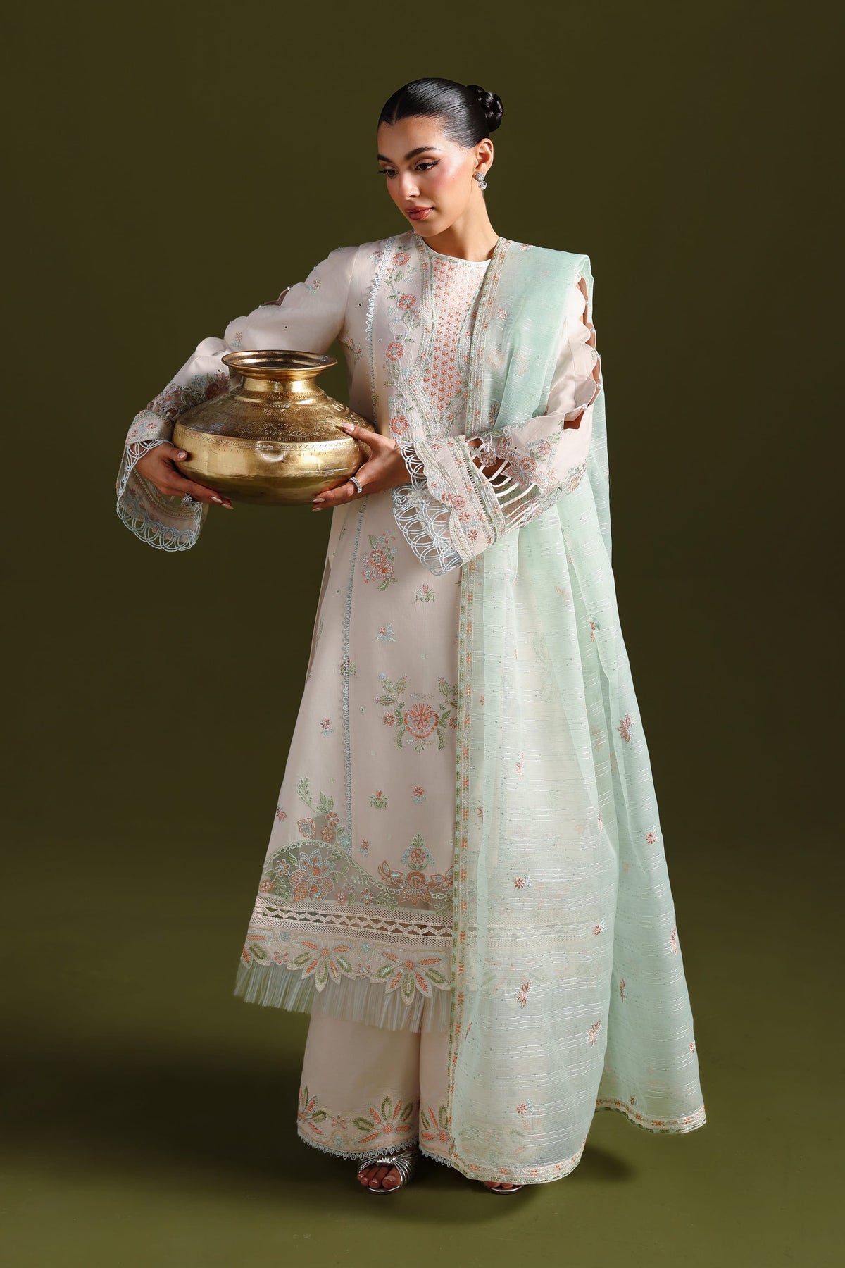 Afrozeh | Basic Pret 26 RTW | NACRE by Afrozeh - Designer Dress  - Type : Ladies Clothes - Available at Libayah - 100% Original 
