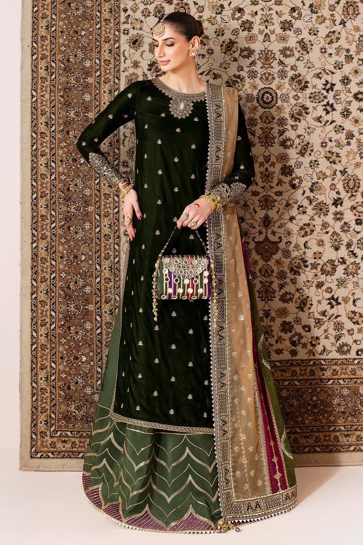 Jazmin | Chandani Velvet Formals 25 | CVF D-09 by Jazmin - Designer Dress  - Type : Ladies Clothes - Available at Libayah - 100% Original 