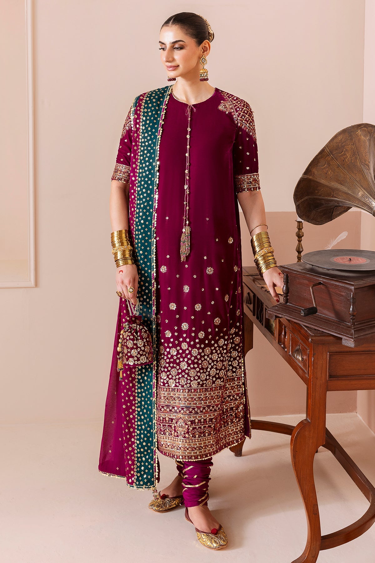 Jazmin | Chandani Velvet Formals 25 | CVF D-02 by Jazmin - Designer Dress  - Type : Ladies Clothes - Available at Libayah - 100% Original 