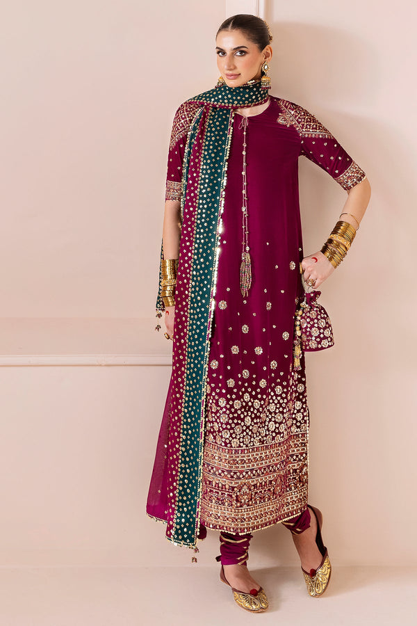 Jazmin | Chandani Velvet Formals 25 | CVF D-02 by Jazmin - Designer Dress  - Type : Ladies Clothes - Available at Libayah - 100% Original 