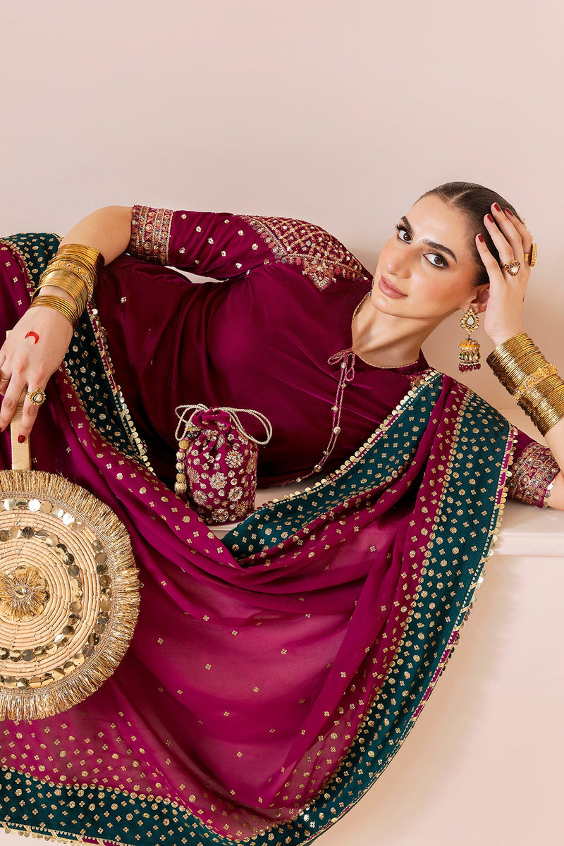 Jazmin | Chandani Velvet Formals 25 | CVF D-02 by Jazmin - Designer Dress  - Type : Ladies Clothes - Available at Libayah - 100% Original 