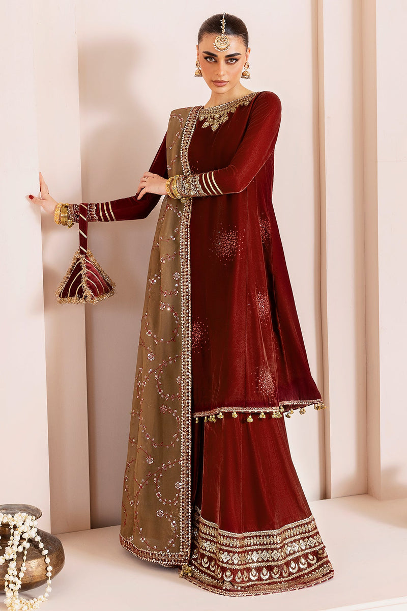 Jazmin | Chandani Velvet Formals 25 | CVF D-07 by Jazmin - Designer Dress  - Type : Ladies Clothes - Available at Libayah - 100% Original 