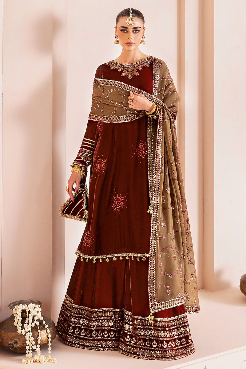 Jazmin | Chandani Velvet Formals 25 | CVF D-07 by Jazmin - Designer Dress  - Type : Ladies Clothes - Available at Libayah - 100% Original 