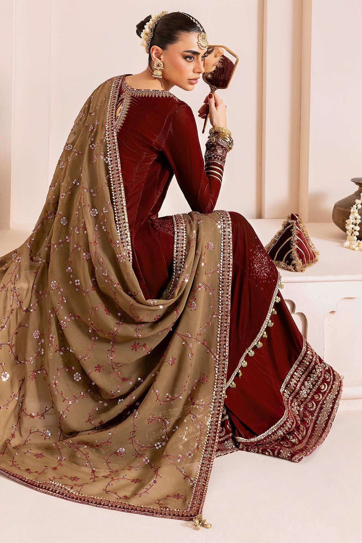 Jazmin | Chandani Velvet Formals 25 | CVF D-07 by Jazmin - Designer Dress  - Type : Ladies Clothes - Available at Libayah - 100% Original 