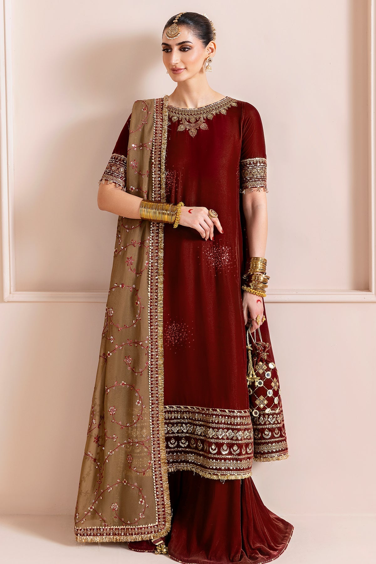 Jazmin | Chandani Velvet Formals 25 | CVF D-13 by Jazmin - Designer Dress  - Type : Ladies Clothes - Available at Libayah - 100% Original 
