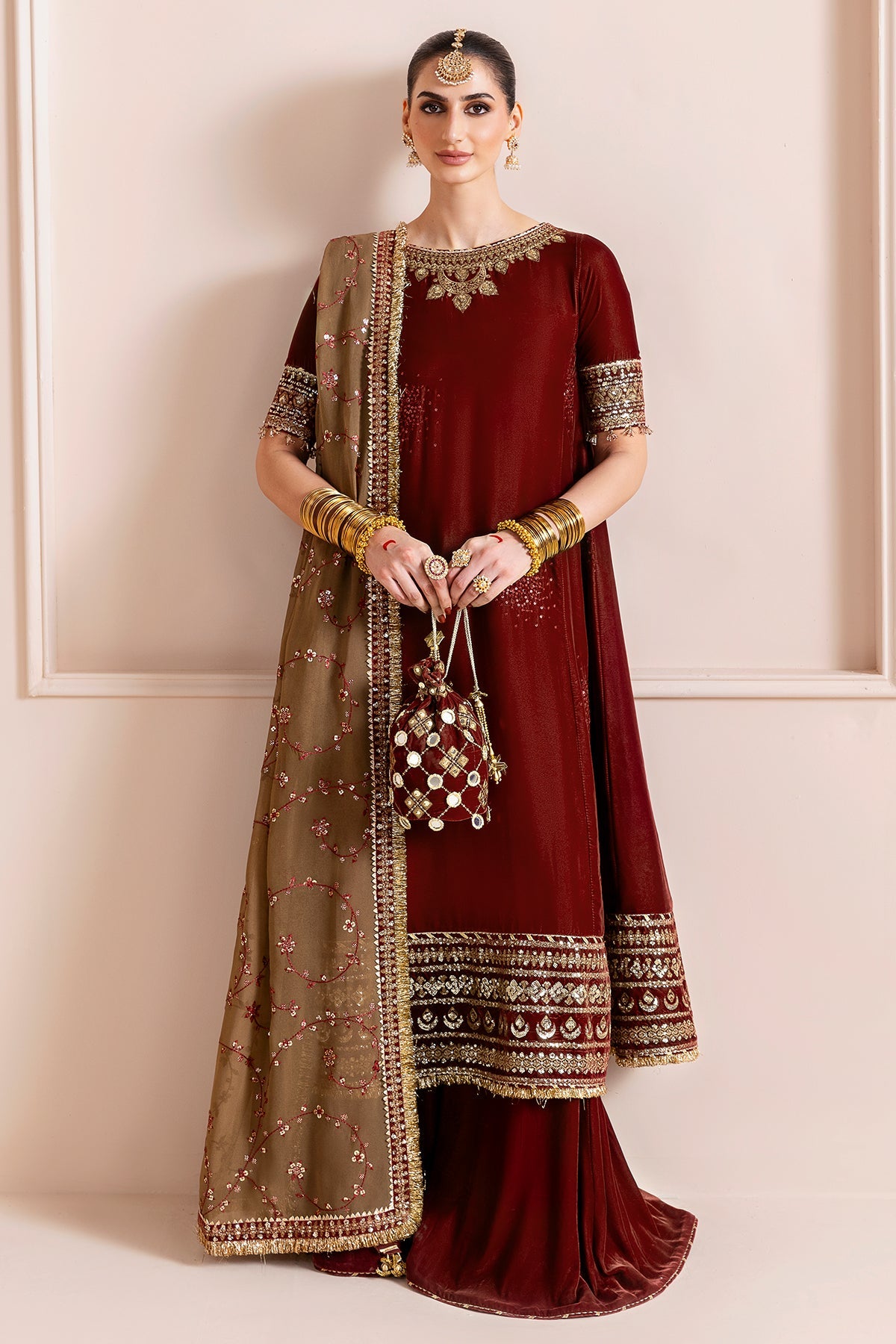 Jazmin | Chandani Velvet Formals 25 | CVF D-13 by Jazmin - Designer Dress  - Type : Ladies Clothes - Available at Libayah - 100% Original 
