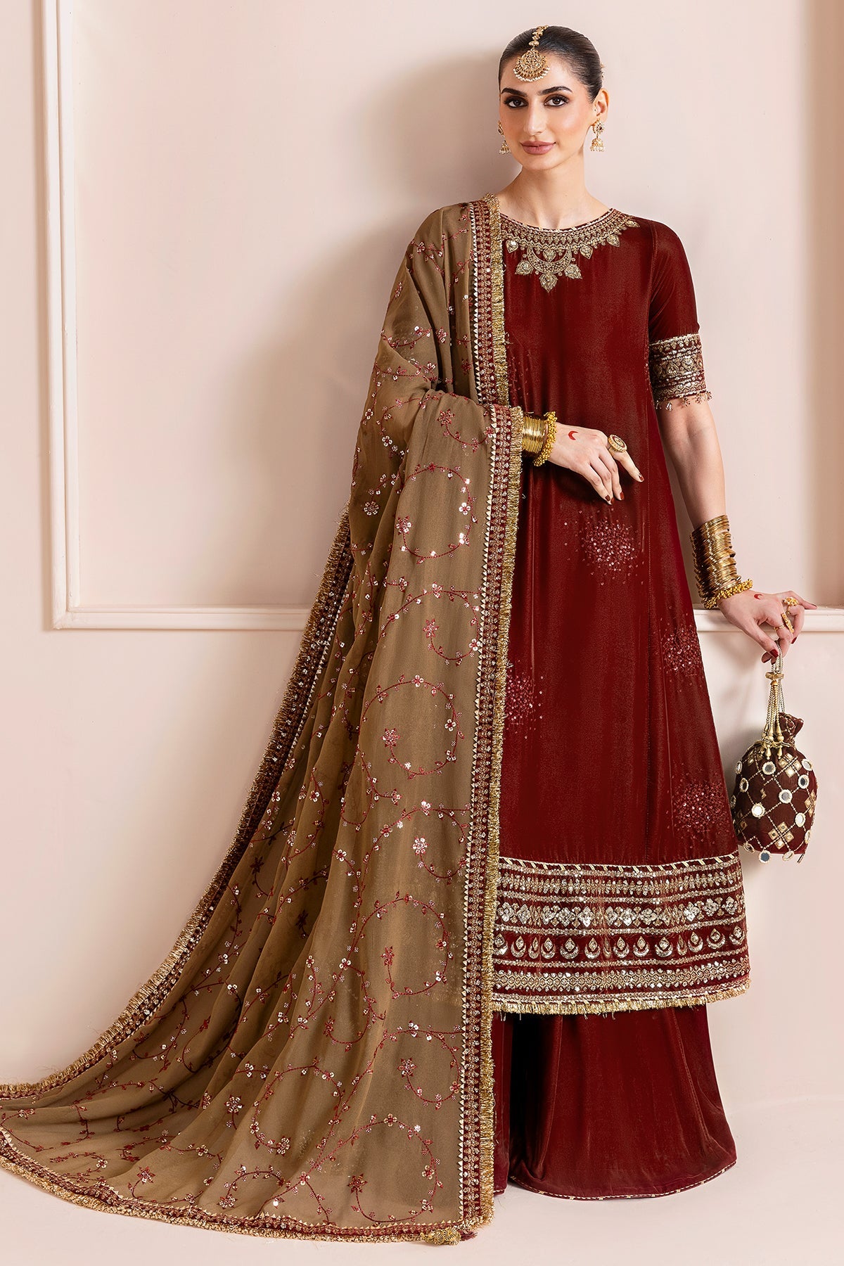 Jazmin | Chandani Velvet Formals 25 | CVF D-13 by Jazmin - Designer Dress  - Type : Ladies Clothes - Available at Libayah - 100% Original 