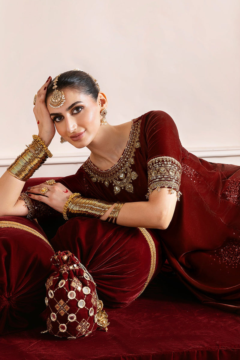 Jazmin | Chandani Velvet Formals 25 | CVF D-13 by Jazmin - Designer Dress  - Type : Ladies Clothes - Available at Libayah - 100% Original 