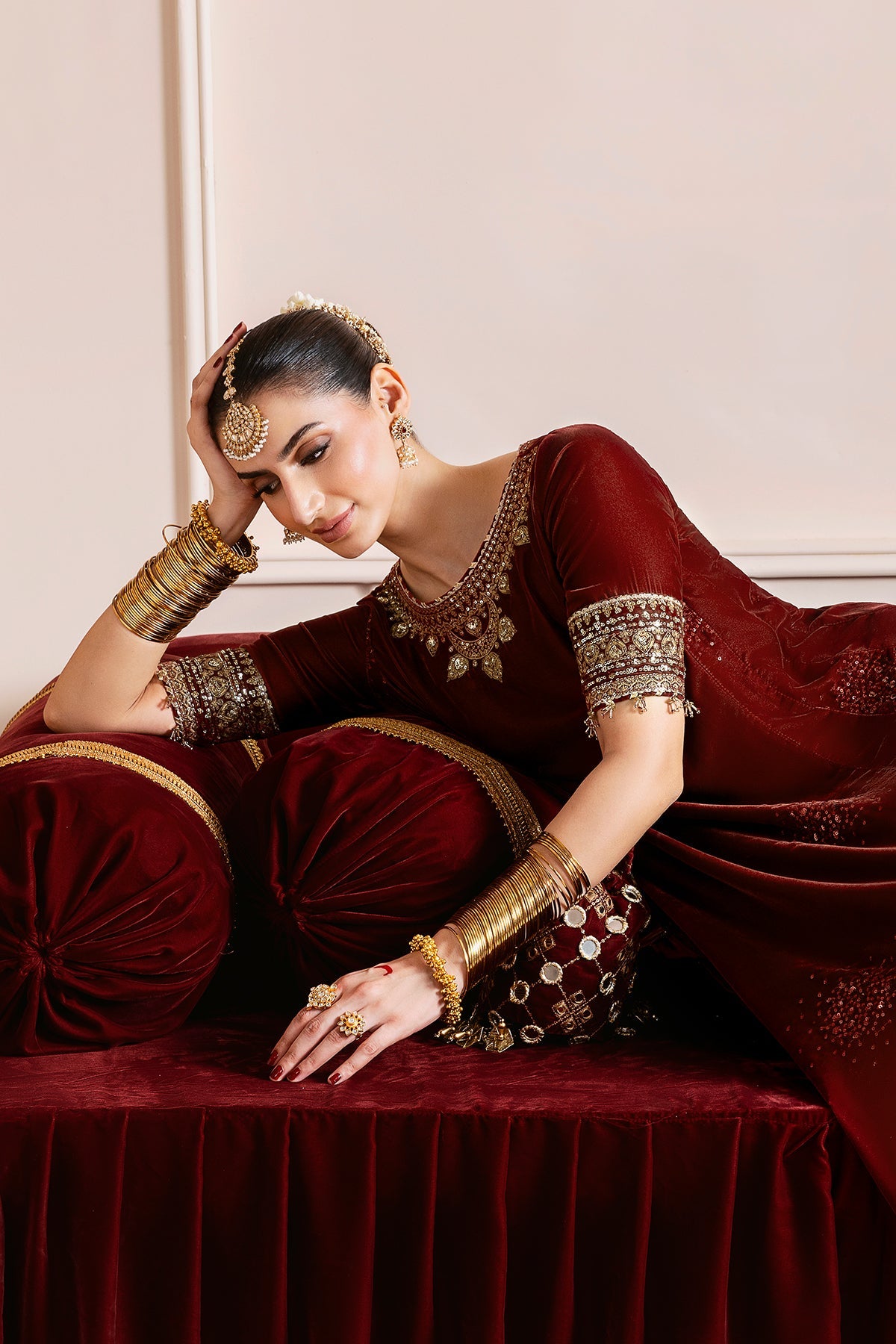 Jazmin | Chandani Velvet Formals 25 | CVF D-13 by Jazmin - Designer Dress  - Type : Ladies Clothes - Available at Libayah - 100% Original 