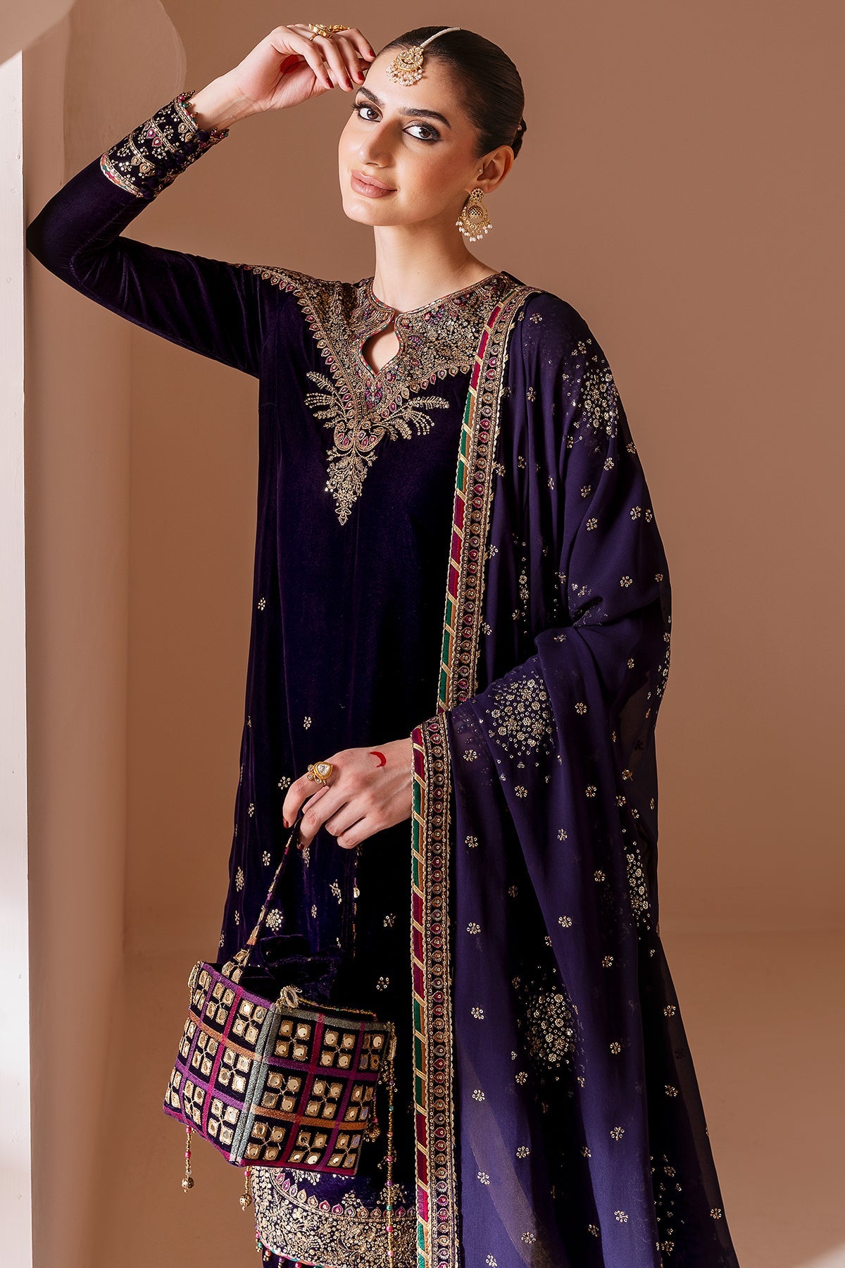 Jazmin | Chandani Velvet Formals 25 | CVF D-08 by Jazmin - Designer Dress  - Type : Ladies Clothes - Available at Libayah - 100% Original 