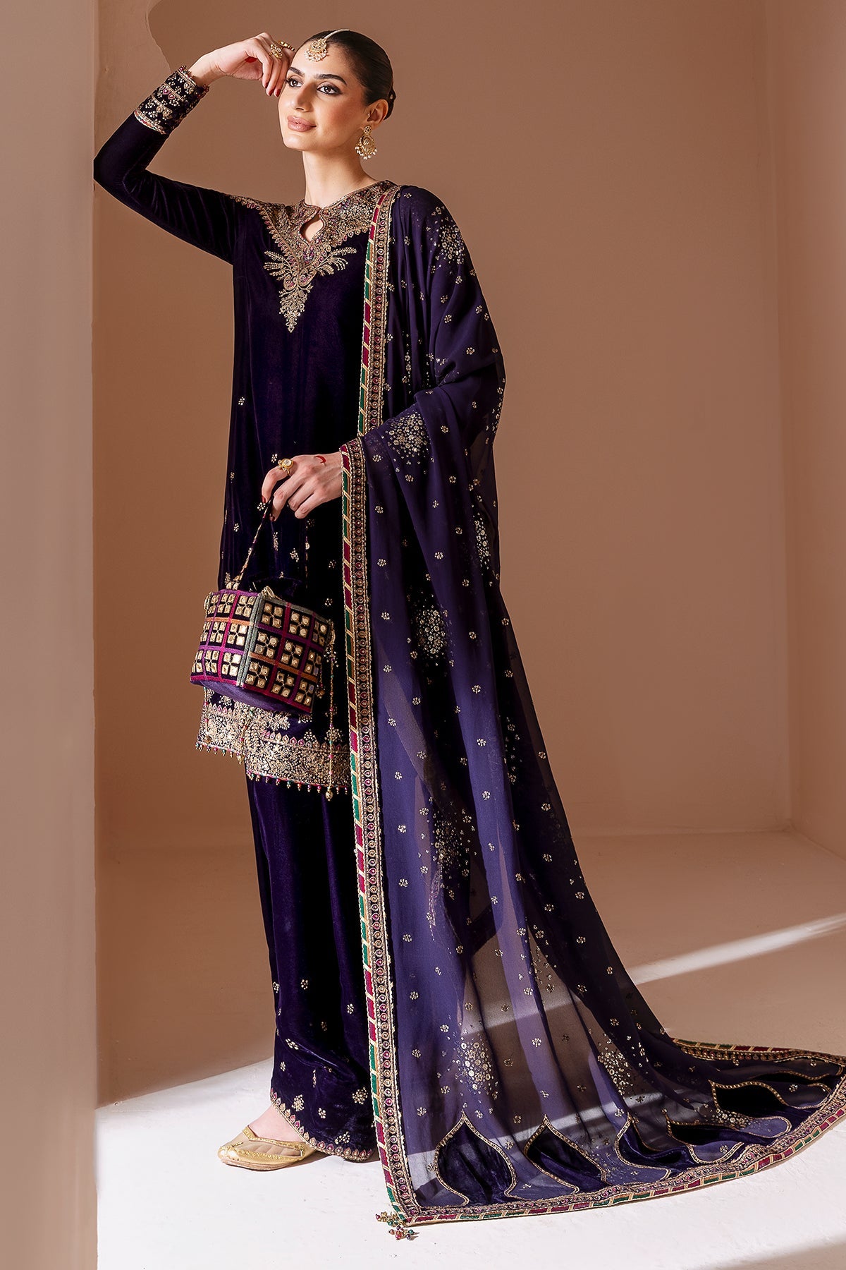 Jazmin | Chandani Velvet Formals 25 | CVF D-08 by Jazmin - Designer Dress  - Type : Ladies Clothes - Available at Libayah - 100% Original 