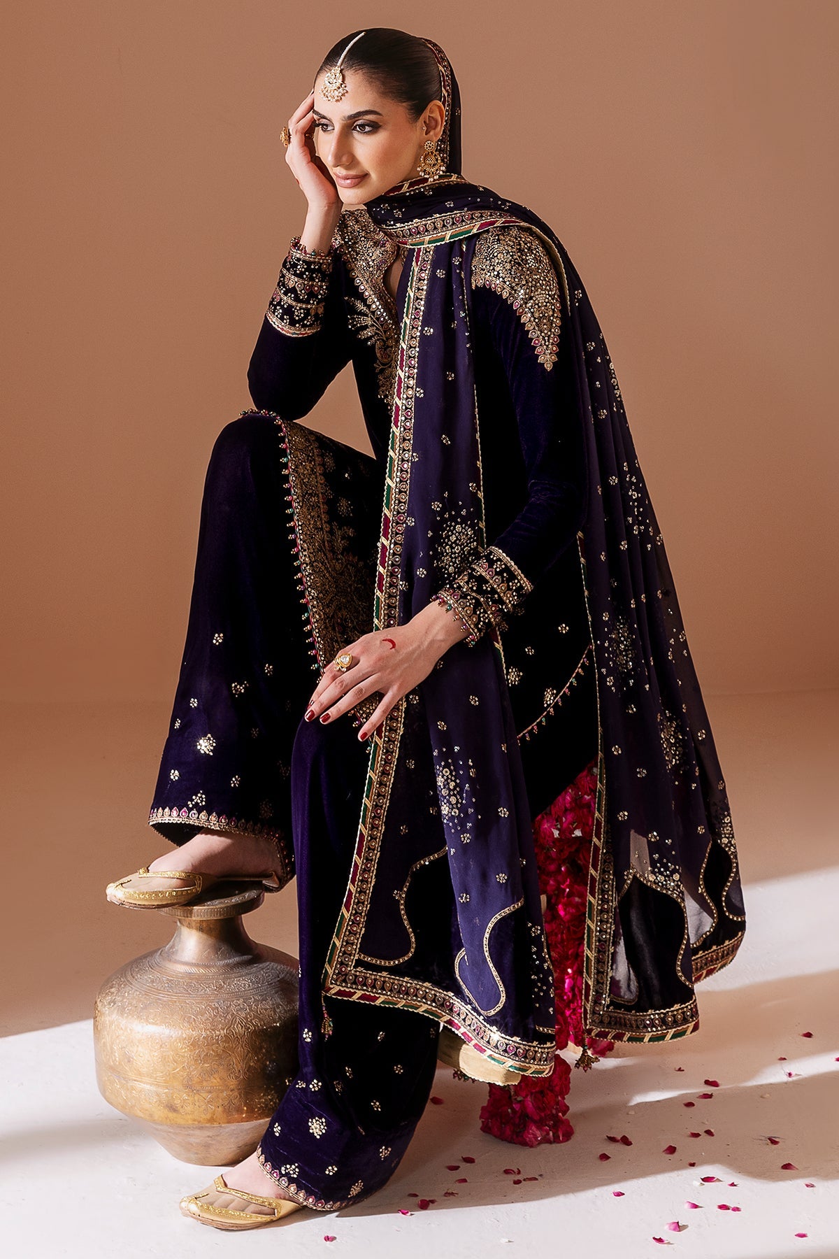 Jazmin | Chandani Velvet Formals 25 | CVF D-08 by Jazmin - Designer Dress  - Type : Ladies Clothes - Available at Libayah - 100% Original 