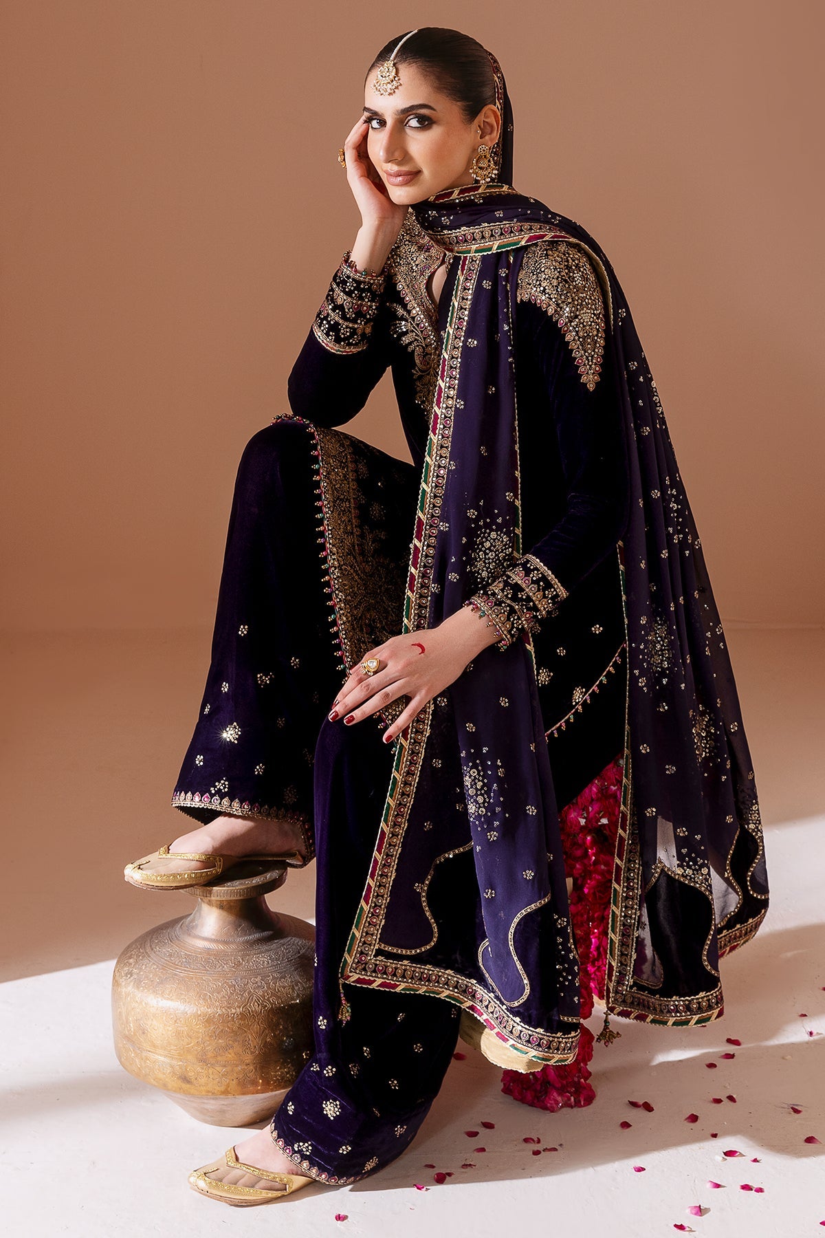 Jazmin | Chandani Velvet Formals 25 | CVF D-08 by Jazmin - Designer Dress  - Type : Ladies Clothes - Available at Libayah - 100% Original 