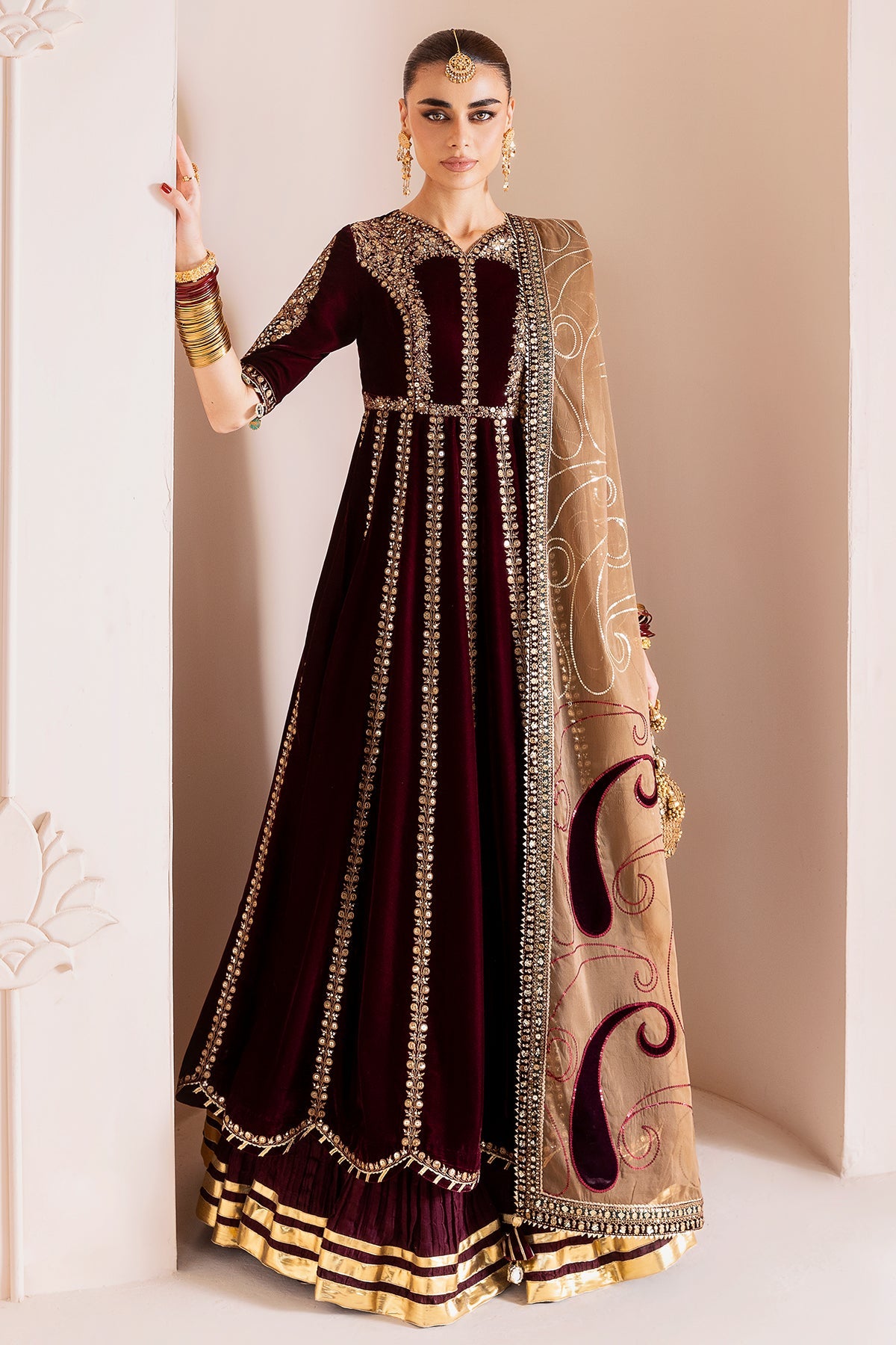 Jazmin | Chandani Velvet Formals 25 | CVF D-12 by Jazmin - Designer Dress  - Type : Ladies Clothes - Available at Libayah - 100% Original 
