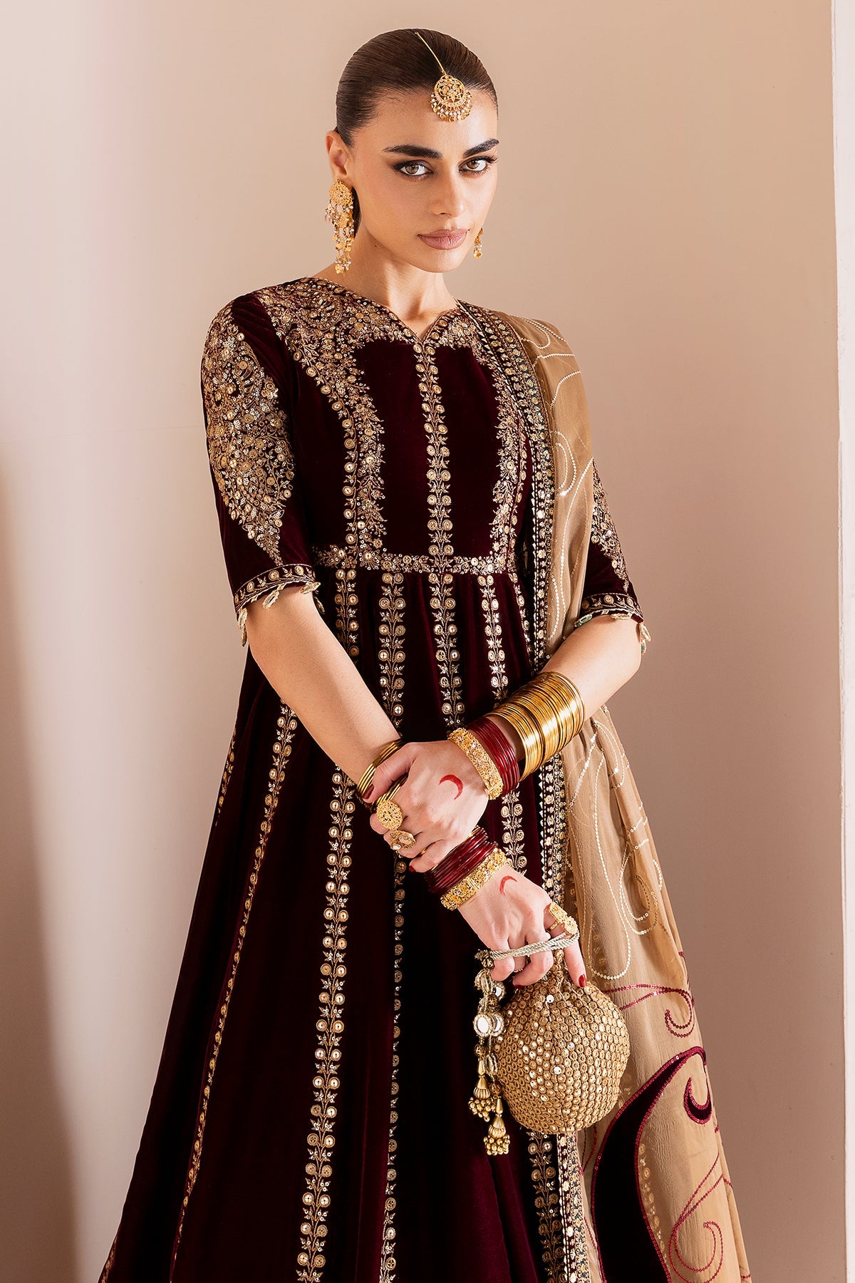 Jazmin | Chandani Velvet Formals 25 | CVF D-12 by Jazmin - Designer Dress  - Type : Ladies Clothes - Available at Libayah - 100% Original 