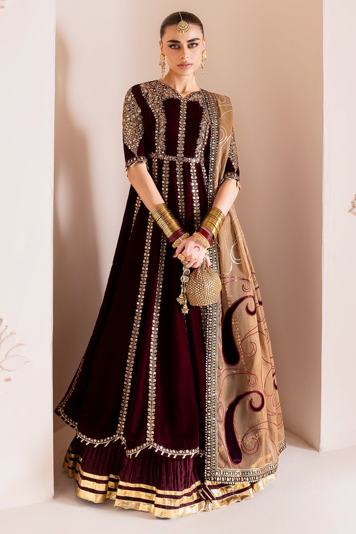 Jazmin | Chandani Velvet Formals 25 | CVF D-12 by Jazmin - Designer Dress  - Type : Ladies Clothes - Available at Libayah - 100% Original 