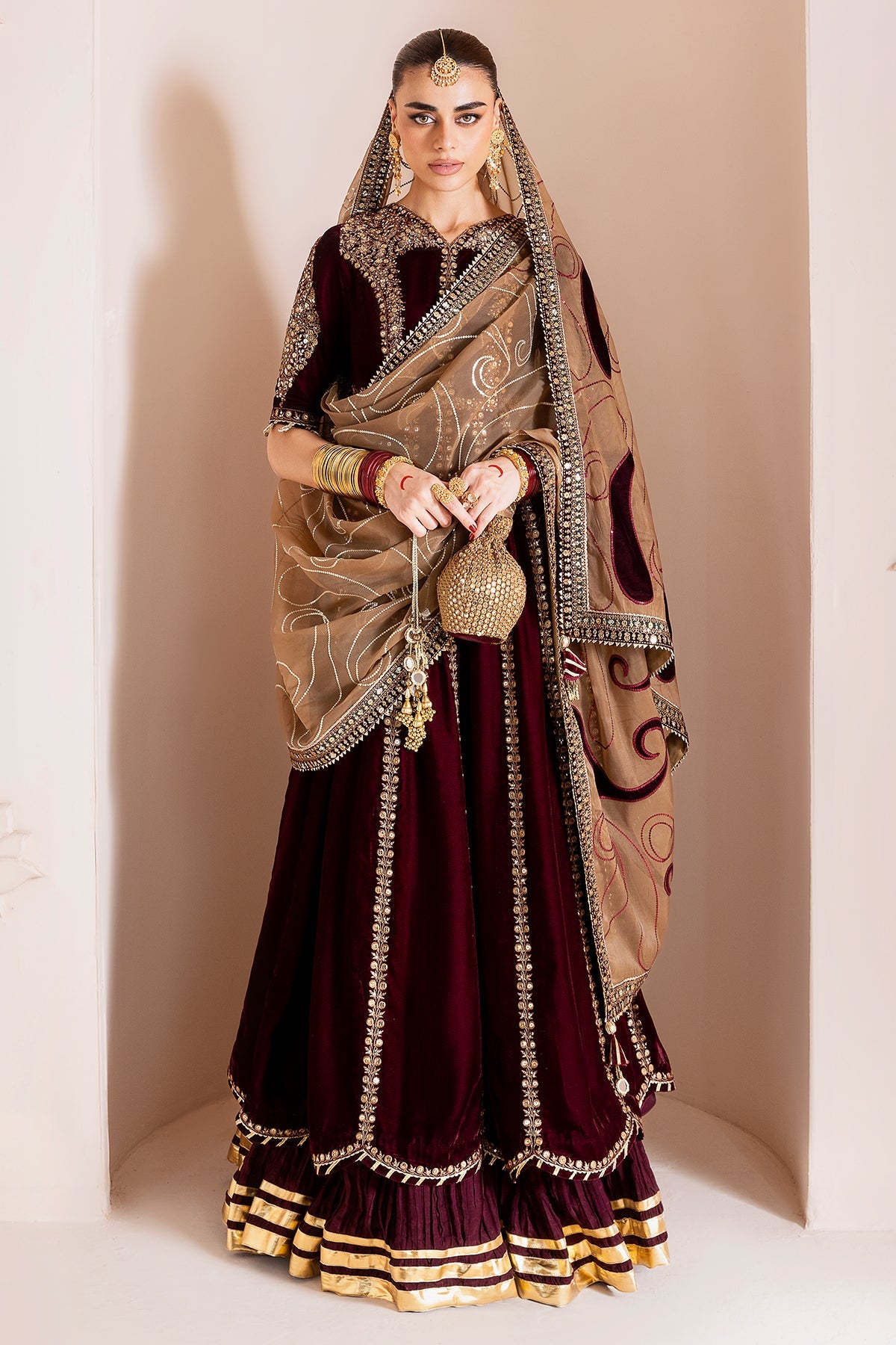 Jazmin | Chandani Velvet Formals 25 | CVF D-12 by Jazmin - Designer Dress  - Type : Ladies Clothes - Available at Libayah - 100% Original 