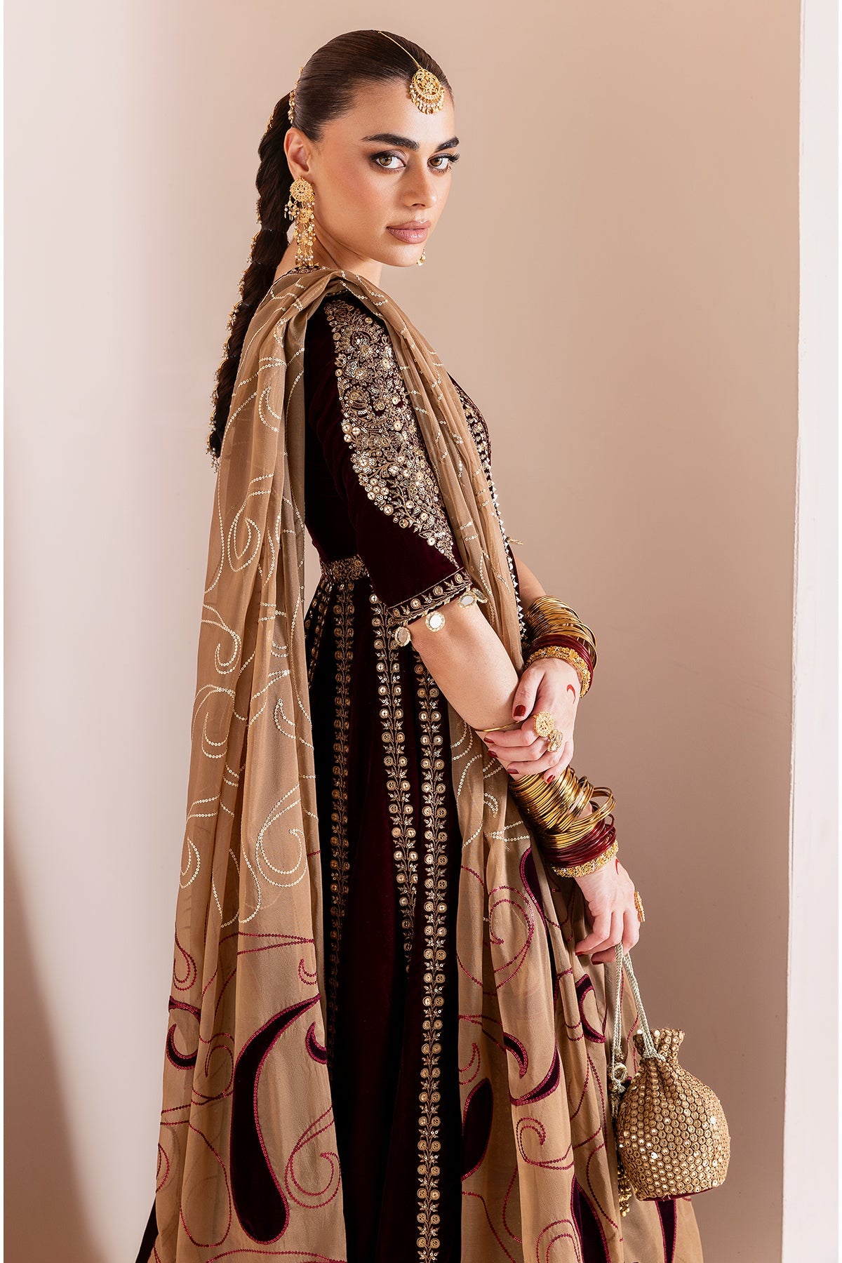 Jazmin | Chandani Velvet Formals 25 | CVF D-12 by Jazmin - Designer Dress  - Type : Ladies Clothes - Available at Libayah - 100% Original 